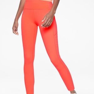 Condenter 7/8 athleta pants neon orange